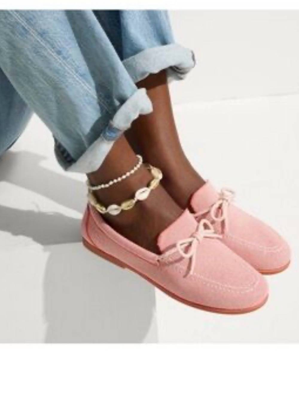Rothy's Pink Suede Boat Shoes